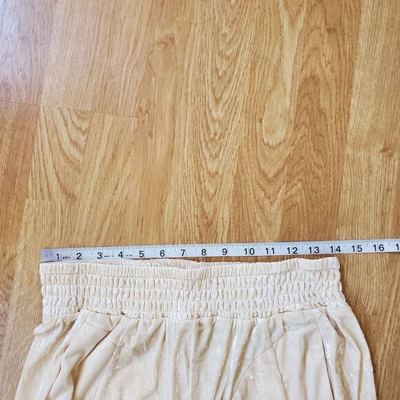 NEW! HAH | '1 Track Mind' Crushed Velvet Jogger Pants - size Large in Ivory - Picture 11 of 16